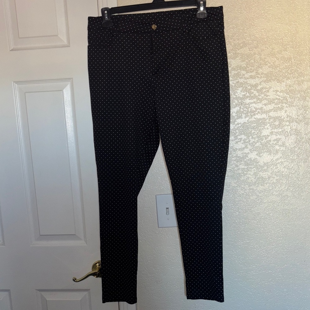 Michael Kors Black Polka Dot Pants – 
Size 14 – Classic Slim Fit